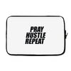 pray hustle repeat Laptop sleeve