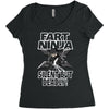 funny rude fart ninja ideal birthday gift or present Women's Triblend Scoop T-shirt