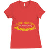can't hear you too busy being awesome Ladies Fitted T-Shirt
