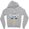 birthday unicorn family series birthday boy Zipper Hoodie