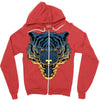 tiger fire Zipper Hoodie