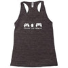 choose your weapon a game Racerback Tank