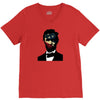 abraham lincoln independence day flag america V-Neck Tee