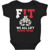 we all lift down here Baby Bodysuit