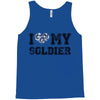 i love my soldier navy camouflage Tank Top
