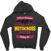 i never dreamed i'd grow up to be a super cool motocross mom but here Zipper Hoodie