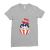 4th of July Peeking Baby Inside Egg Ladies Fitted T-Shirt