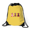 Three Cute But Angry Unicorn Drawstring Bags