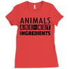 Animals Are Not Ingredients Ladies Fitted T-Shirt