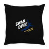 swan dive Throw Pillow