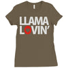 llama lovin' lover Ladies Fitted T-Shirt