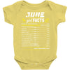 June Girl Facts Cancer Baby Onesie