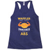 waffles are just pancakes with abs Racerback Tank