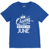 Queens Are Born In June V-Neck Tee
