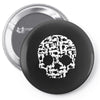 cat skull Pin-back button