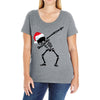 skeleton dabbing christmas Ladies Curvy T-Shirt
