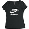 weed   just smoke it   mens funny Women's Triblend Scoop T-shirt