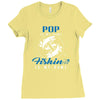 Pop is my Name Fishing Is My Game Ladies Fitted T-Shirt