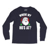 where my ho's at   christmas santa Long Sleeve Shirts