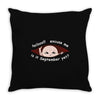September Peeking Out Asian Baby Boy Throw Pillow