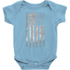 Vintage Usa Flag Baby Onesie