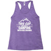 This Guy Loves Camping With His Friend Racerback Tank