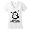 viva la evolucion Women's V-Neck T-Shirt