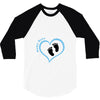 Custom baby boy name maternity design 3/4 Sleeve Shirt