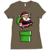 santa jumps Ladies Fitted T-Shirt