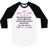 Dear Daddy, Thanks for Being my Dad Baby Boy Letter to Father 3/4 Sleeve Shirt