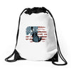 us flag Drawstring Bags
