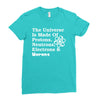 The Universe Is Made Of Protons Neutrons Electrons Morons Ladies Fitted T-Shirt
