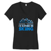 i'd rather be skiing Women's V-Neck T-Shirt