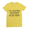 i'm oun of bed Ladies Fitted T-Shirt