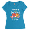 fight for the things you love pizza donuts Women's Triblend Scoop T-shirt