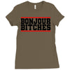 bonjour bitches Ladies Fitted T-Shirt