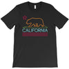 neon sign california republic flag bear T-Shirt