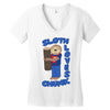 sloth loves chunk Women's V-Neck T-Shirt