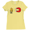 khaki chick magnet Ladies Fitted T-Shirt