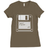 retro floppy Ladies Fitted T-Shirt
