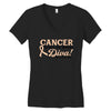 Cancer Picked The Wrong Diva Women's V-Neck T-Shirt