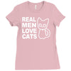 real men love cats Ladies Fitted T-Shirt