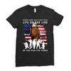 Honor Those Who Place Their Life On The Line Ladies Fitted T-Shirt