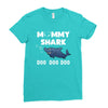Mommy Shark Doo Ladies Fitted T-Shirt