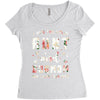 i have two titles aunt and dogmom and i rock them both with roses Women's Triblend Scoop T-shirt