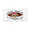 November Peeking Out Baby Girl License Plate