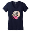 cute lop eared rabbit Women's V-Neck T-Shirt