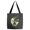 cat and bat halloween Tote Bags