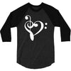 music heart rock baseball jersey 3/4 Sleeve Shirt
