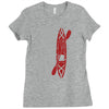 kayak american flag Ladies Fitted T-Shirt